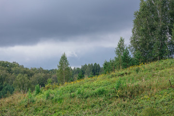 Beautiful landscape before the rain.