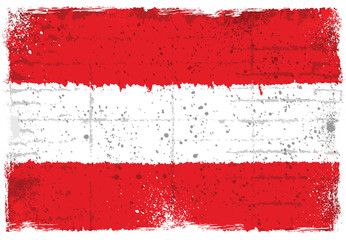 Grunge elements with flag of Austria. 