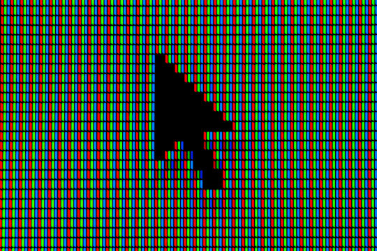 RGB Led Diodes Of A Computer Screen / Pixels Macro