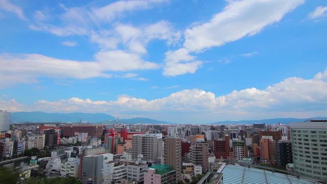 アクロス福岡　屋上　風景　タイムラプス
