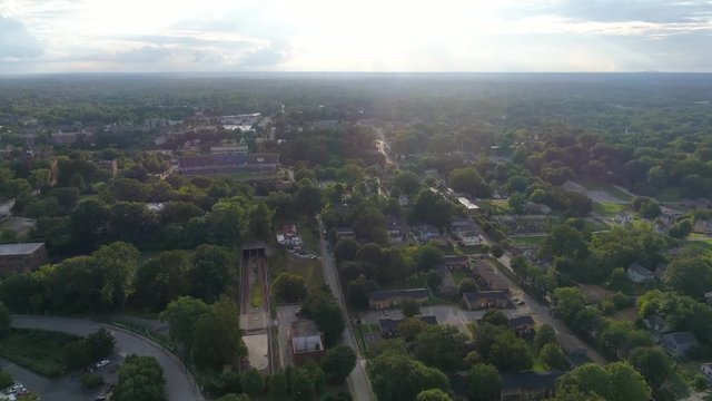 Aerial video Vine City Atlanta Georgia