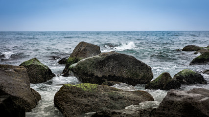 Fototapeta na wymiar Sea Wave Stone