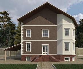 House render 3d illustration