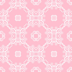 Abstract seamless pattern with curling elements. Vector Illustration.