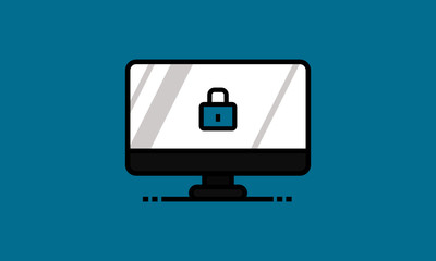 Computer Monitor With Lock on the Screen