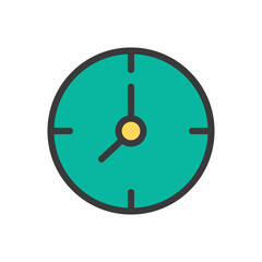 Clock icon design cartoon style