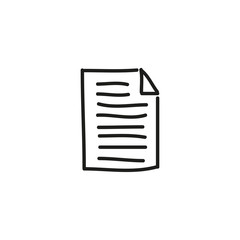 doodle document icon vector design