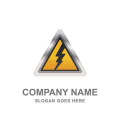 High Voltage Sign Logo Vector