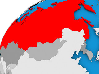 Obraz premium Map of Russia in red