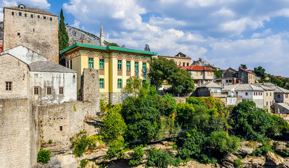 Fototapeta na wymiar Mostar, Bosnia and Herzegovina. View of the city.