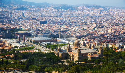 Obraz premium Historical neighbourhoods of Barcelona, view above