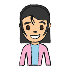 cartoon man smiling icon over white background vector illustration