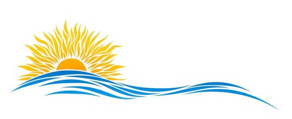 Obraz premium Sun and sea logo