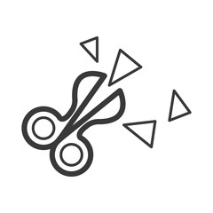 Scissors icon line style
