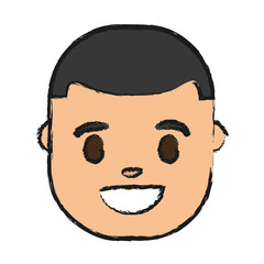 Fototapeta premium cartoon man face icon over white background colorful design vector illustration