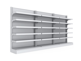 Empty Store Shelves Isolated