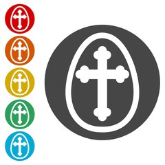 Obraz premium Eggs icons set - Illustration 