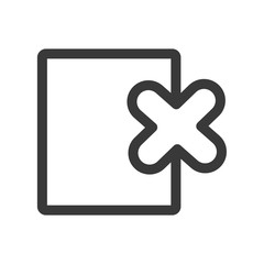 office paper with symbol  line icon