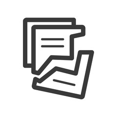 office torn paper line icon
