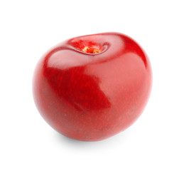 Obraz premium Fresh sweet cherry on white background, close up