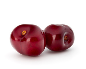 Sweet cherry berries isolated on white background cutout