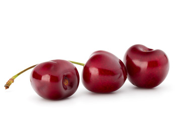 Sweet cherry berries isolated on white background cutout