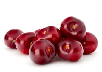 Sweet cherry berries isolated on white background cutout
