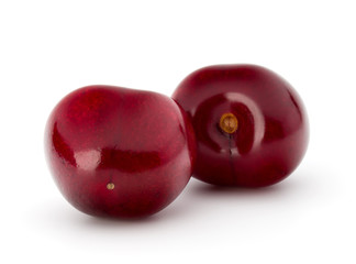 Sweet cherry berries isolated on white background cutout