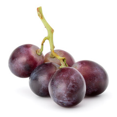 Red grape berry bunch isolated on white background cutout