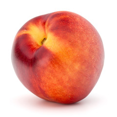 Nectarine fruit isolated on white background close up
