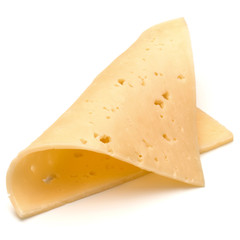 cheese slice isolated on white background cutout