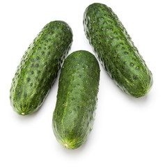 Cucumber vegetable isolated on white background cutout