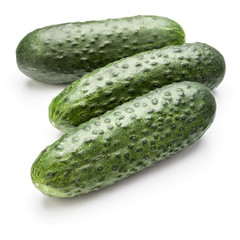Cucumber vegetable isolated on white background cutout
