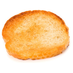 Crusty bread toast slice