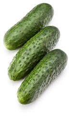 Cucumber vegetable isolated on white background cutout