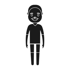 cartoon man standing icon over white background vector illustration