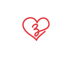 Lowercase Letter z and Heart Logo 1