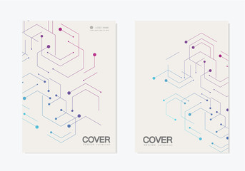 Vector abstract geometric background. Modern brochure design element