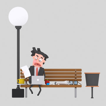 Worried businessman having lunch on a park bench

Custom 3d illustration / design : Can't find what you are looking for? contact me! I can create exactly what you need.