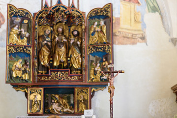 Obraz premium Art and religiosity in the mountains. Sauris