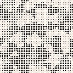 Fototapeta premium Modern Stylish Halftone Texture. Endless Abstract Background With Random Circles. Vector Seamless Mosaic Pattern.