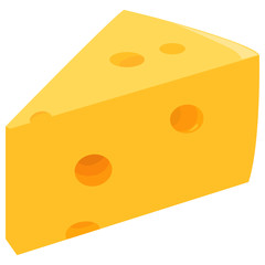 Slice of cheese. Vector illustration