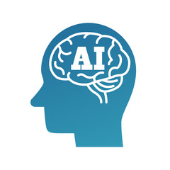 AI (artificial intelligence) icon.