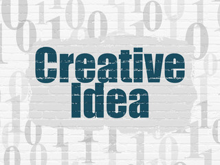 Business concept: Creative Idea on wall background