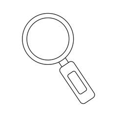 magnifying glass icon over white background vector illustration