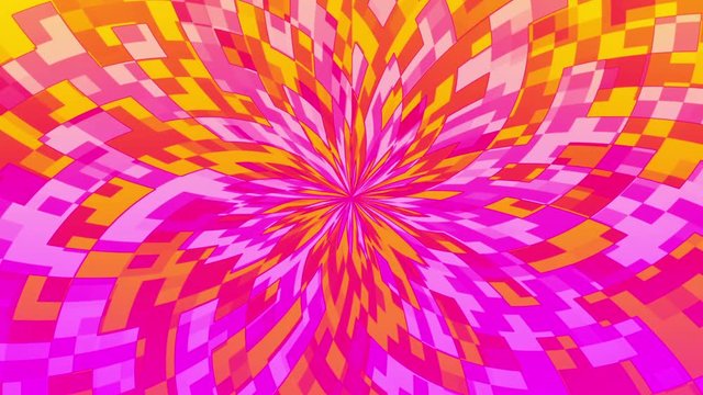 Abstract flower in pink and yellow