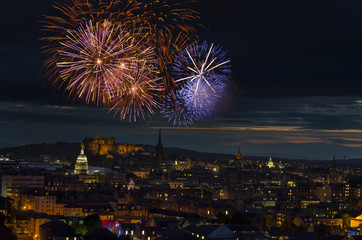 Fireworks Over Edinburgh City