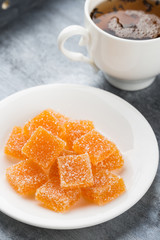 Homemade orange fruit marmalade candy