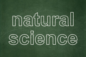 Obraz premium Science concept: Natural Science on chalkboard background