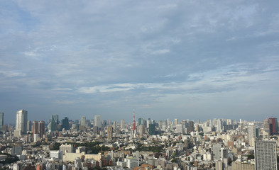 Obraz premium 日本の東京都市風景「港区などの街並みを望む」